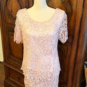 Pink Lace Floral Formal
